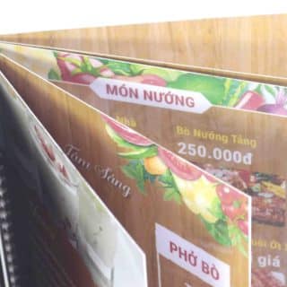menu giấy nhựa
