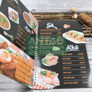 menu nhựa pvc
