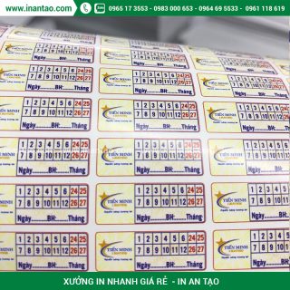 Bảng giá tem bảo hành bể theo kích thước