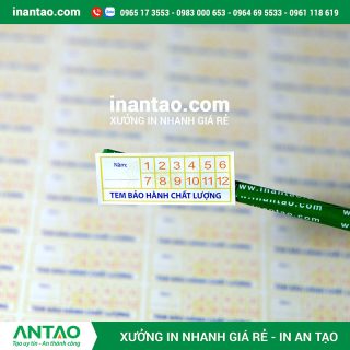 In tem bảo hành giá rẻ tại In An Tạo