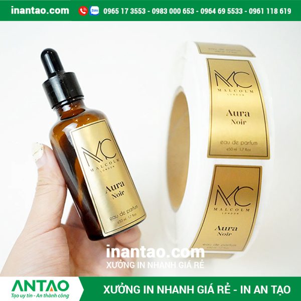 Ứng dụng tem decal xi vàng trên sản phẩm trang sức, mỹ phẩm