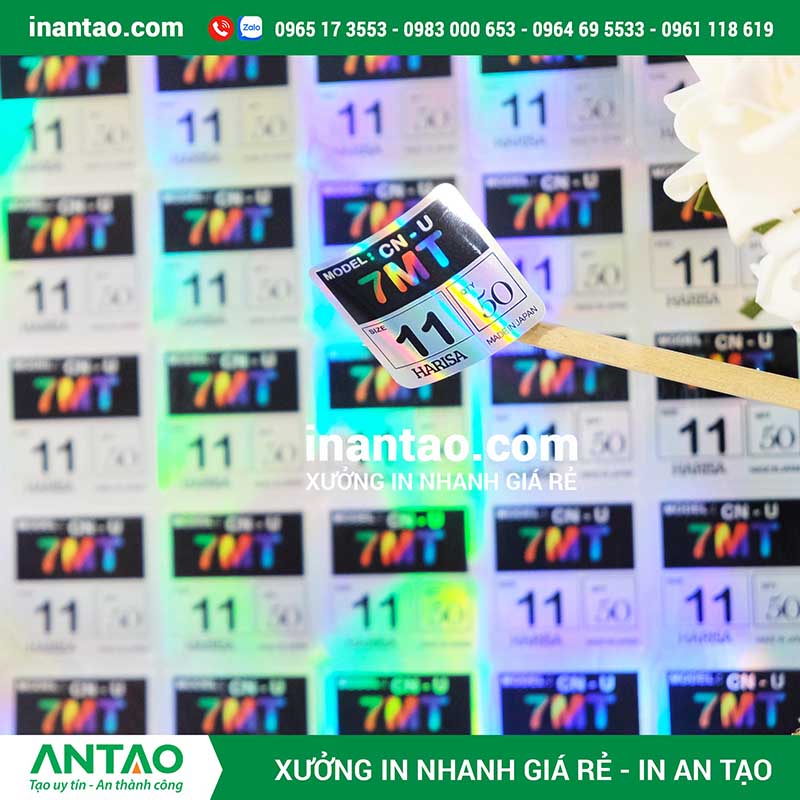 Xưởng in tem 7 màu giá rẻ