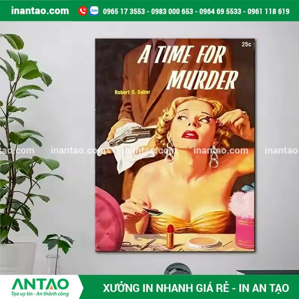 Cận cảnh mặt sau của banner in poster giấy có dán sẵn băng keo 2 mặt tiện lợi.