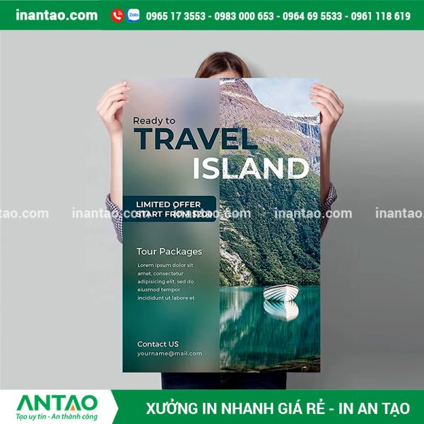 Dịch vụ in poster giá rẻ tại TP HCM của xưởng in An Tạo, in nhanh lấy liền.