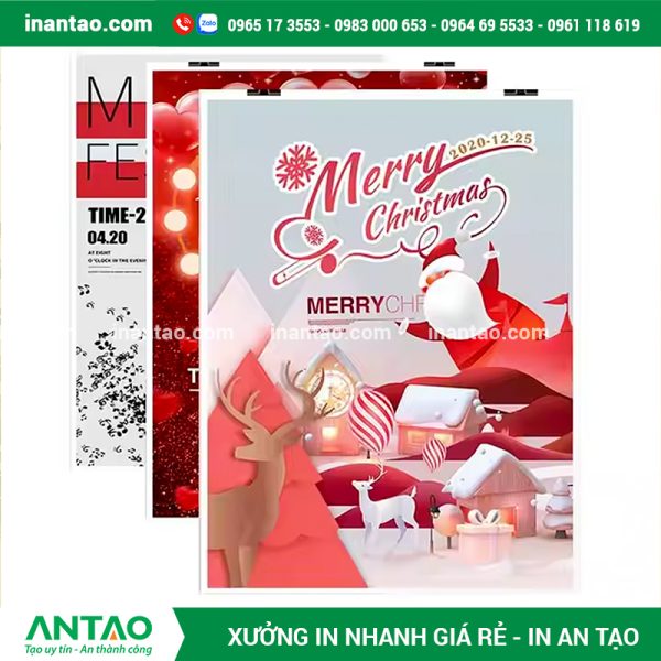 Banner, poster quảng cáo khuyến mãi treo tại cửa hàng giúp thu hút khách hàng hiệu quả.