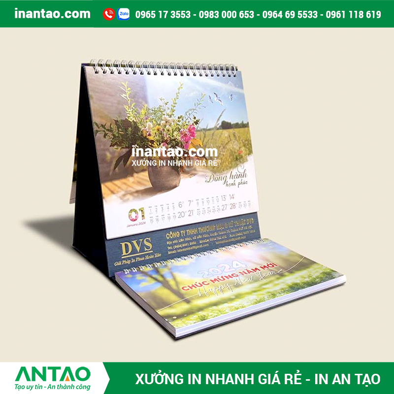 Cấu tạo lịch để bàn chữ M tiện dụng có note ghi chú