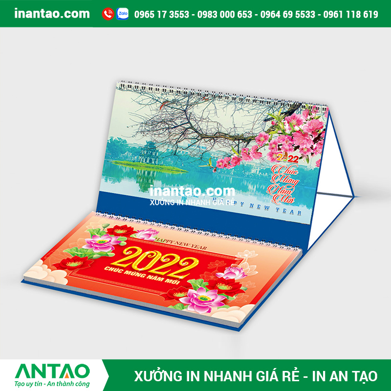 In lịch để bàn chữ M số lượng ít lấy nhanh giá tốt