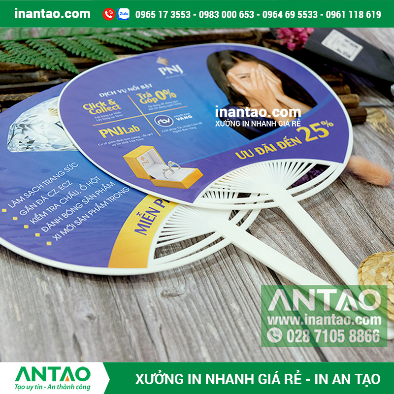 Địa chỉ xưởng in quạt nhựa theo yêu cầu giá rẻ An Tạo tại quận Tân Phú, TP HCM.