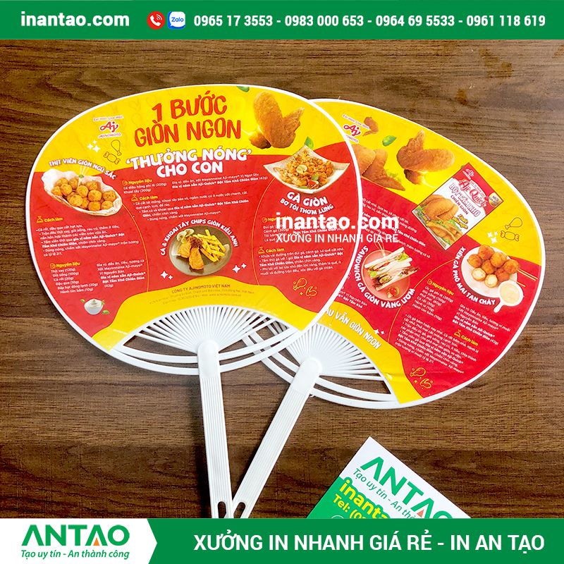  Mẫu quạt nhựa in logo cho doanh nghiệp nhỏ, nhận in quạt nhựa số lượng ít lấy ngay.