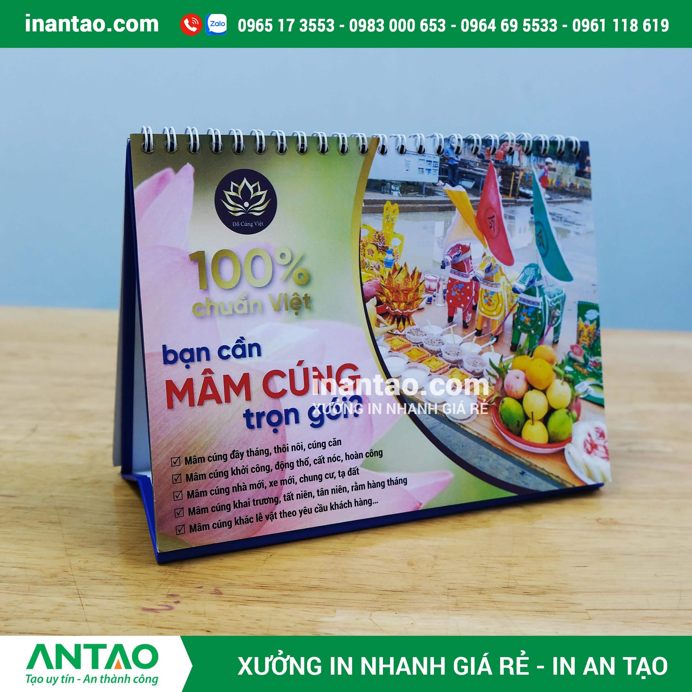 giá in lịch để bàn tp hcm