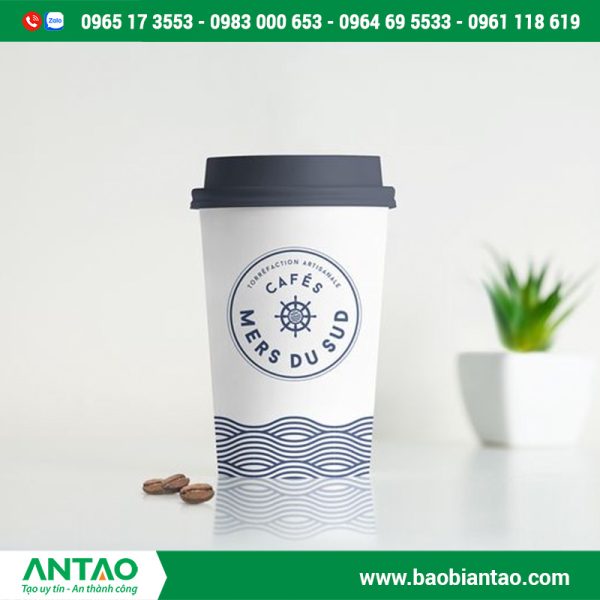 In ly giấy 16oz (500ml) giá rẻ tại xưởng in An Tạo.