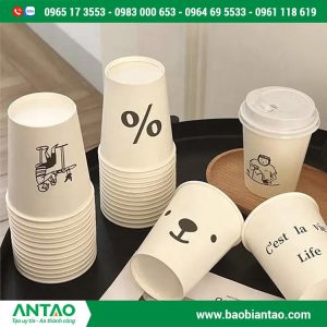 Dịch vụ in ly giấy 16oz số lượng ít chỉ từ 1000 cái.