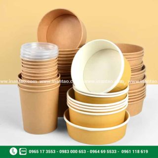 tô giấy 750ml in theo yêu cầu