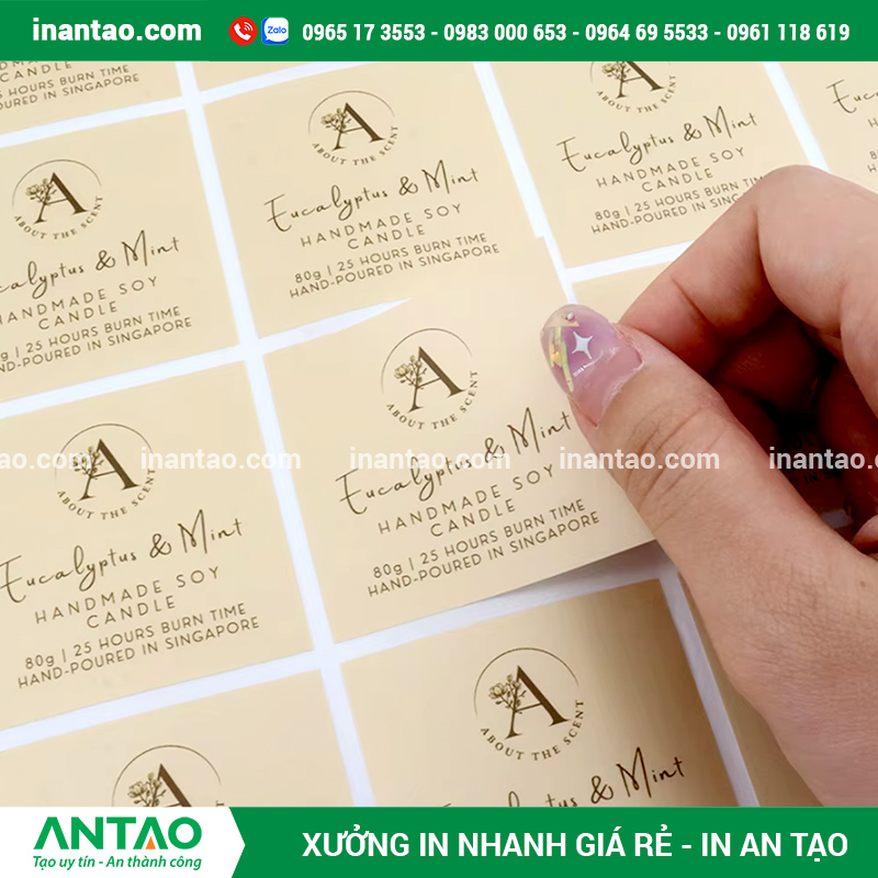 Dịch vụ in tem nhãn sản phẩm số lượng ít, in lấy ngay, lấy liền cho các doanh nghiệp nhỏ và startup.