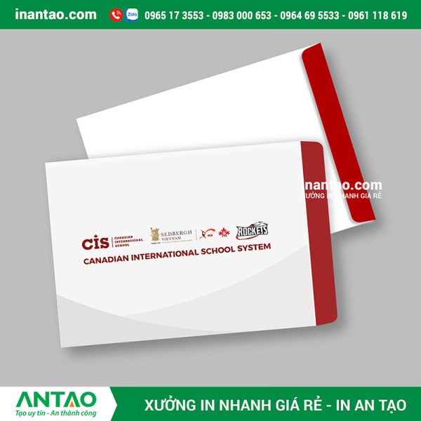 Chồng bao thư thành phẩm tại xưởng In An Tạo, minh chứng cho dịch vụ in giá rẻ.
