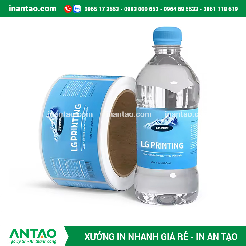 In tem decal nhựa sữa chống nước tuyệt đối.