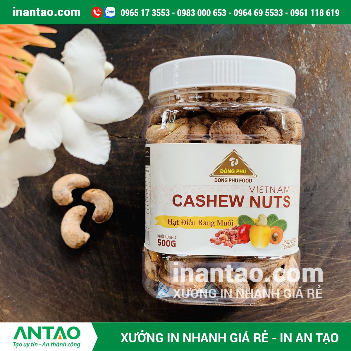 In tem hạt điều chuyên nghiệp