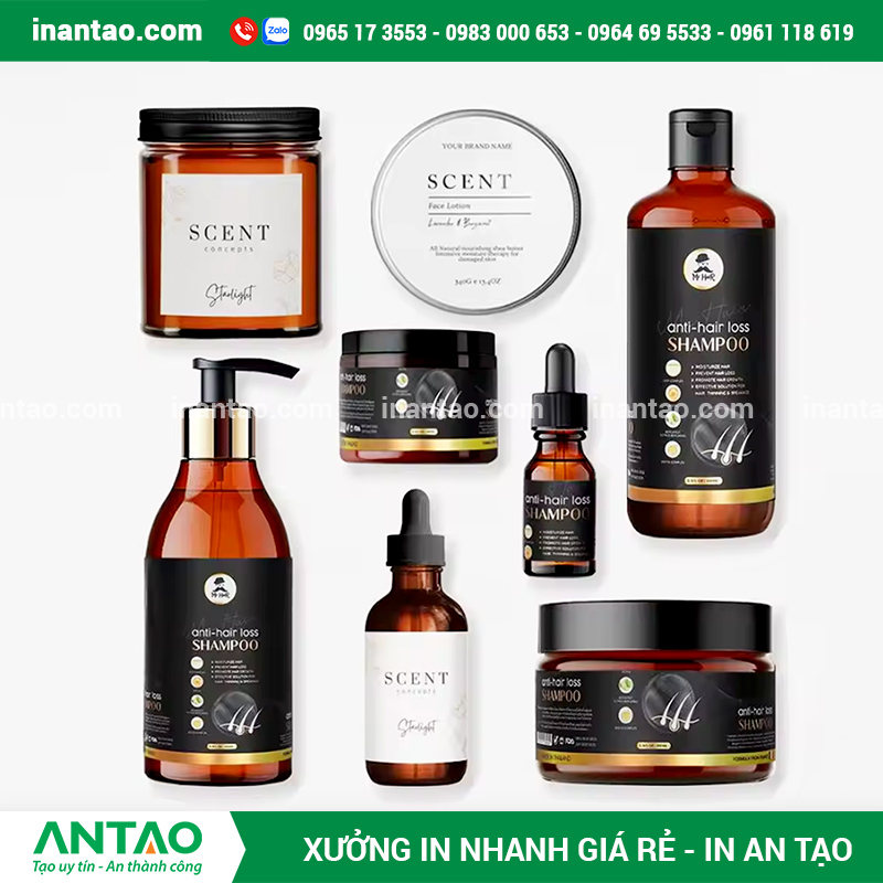  In tem nhãn mỹ phẩm giá rẻ tại Xưởng in An Tạo.