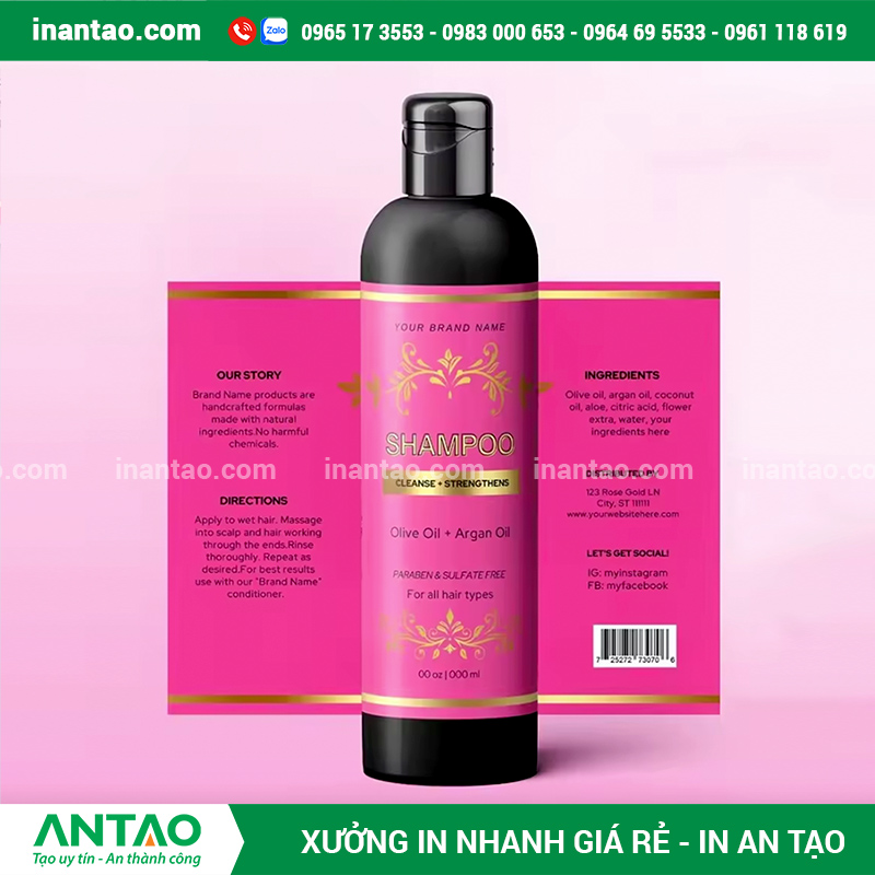 Dịch vụ in tem nhãn mỹ phẩm số lượng ít, lấy ngay tại An Tạo.