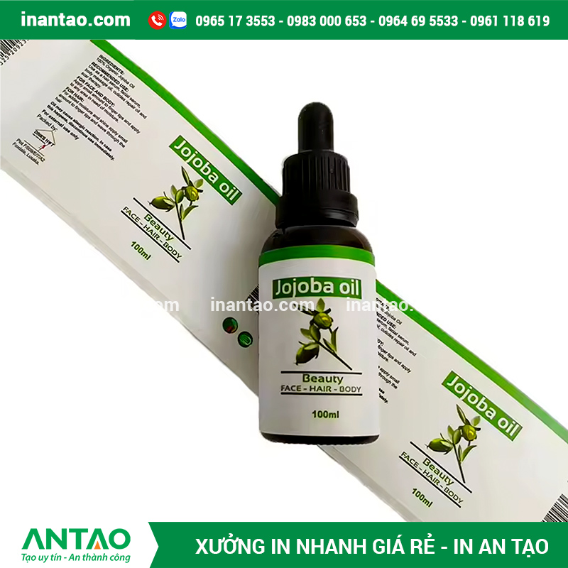 Mẫu tem nhãn đẹp dán trên chai lọ serum, mỹ phẩm.