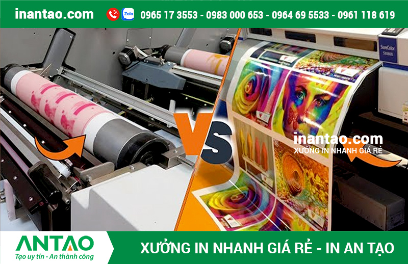 So sánh in flexo và in kỹ thuật số So sánh in flexo và in kỹ thuật số