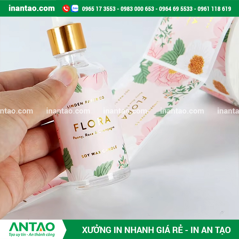 Xưởng in tem dán chai lọ An Tạo tại TP HCM.