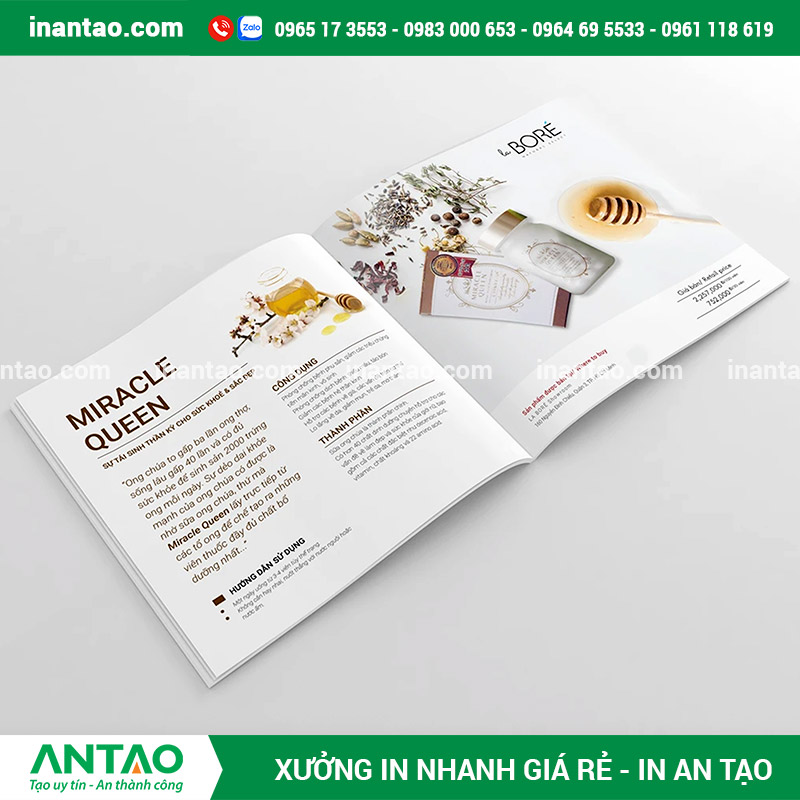 In Catalogue Mỹ Phẩm Số Lượng Ít Lấy Liền catalogue mỹ phẩm được in nhanh bằng máy kỹ thuật số.