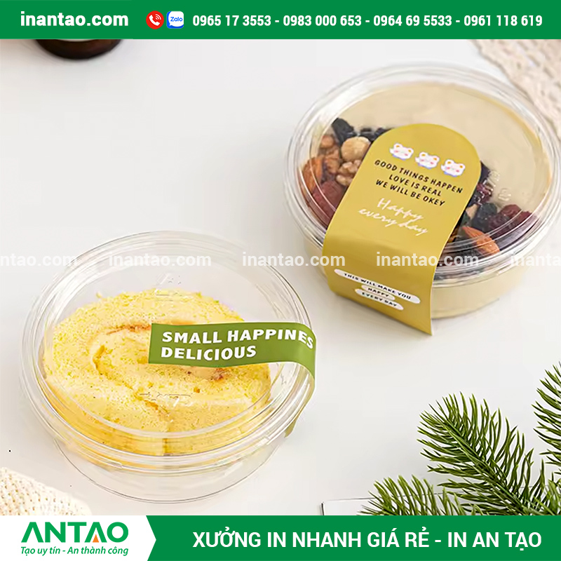 In Tem Nhãn Bánh Kẹo Đẹp Tại TP.HCM Mẫu tem nhãn bánh kẹo đẹp đa dạng mẫu mã do xưởng in An Tạo thiết kế và sản xuất.