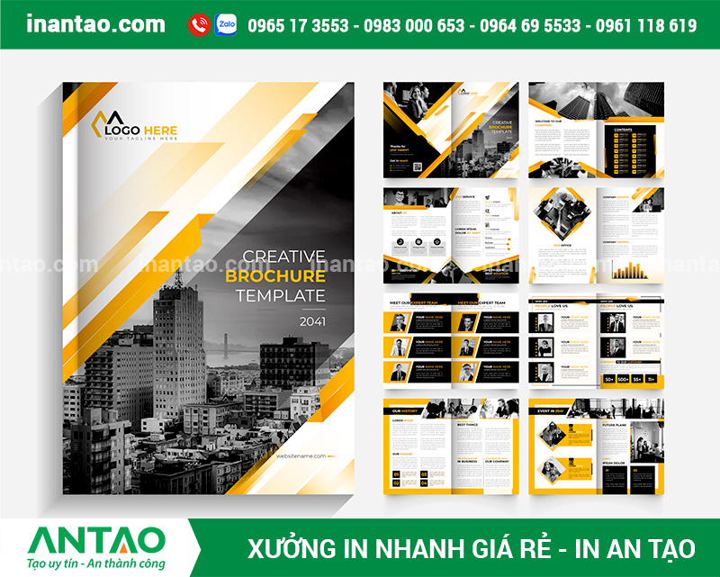 Mẫu Catalogue Du Lịch Và Khách Sạn Hấp Dẫn Trang catalogue du lịch giới thiệu resort với hình ảnh bãi biển trong xanh khổ lớn, đầy cảm hứng.