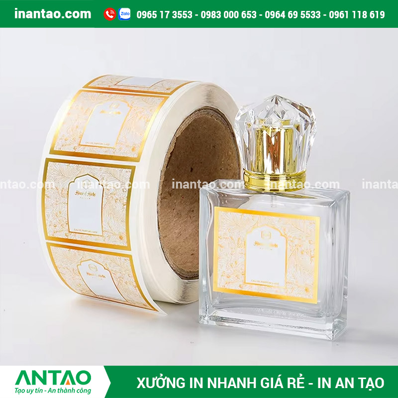 Xưởng In Tem Nhãn Nước Hoa Giá Rẻ Uy Tín TP HCM Xưởng in An Tạo với máy móc hiện đại chuyên in tem nhãn nước hoa giá rẻ tại TP HCM.